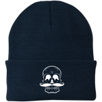 Invest In Living Artists™ Skull Knit Cap with White Embroidery