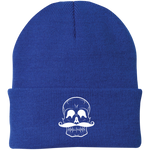 Invest In Living Artists™ Skull Knit Cap with White Embroidery