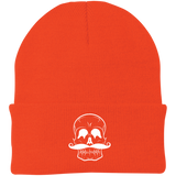 Invest In Living Artists™ Skull Knit Cap with White Embroidery