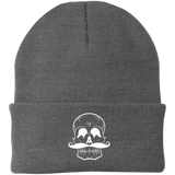 Invest In Living Artists™ Skull Knit Cap with White Embroidery