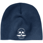 Invest In Living Artists™ Skull Beanie with White Embroidery