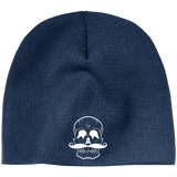 Invest In Living Artists™ Skull Beanie with White Embroidery