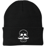 Invest In Living Artists™ Skull Knit Cap with White Embroidery