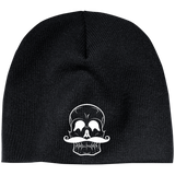 Invest In Living Artists™ Skull Beanie with White Embroidery