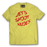 Invest In Living Artists™ Lets Shoot Nudes - T-Shirt