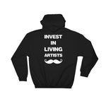 Invest In Living Artists™ Unisex Hooded Sweatshirt - With White Print on Back