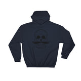 Invest In Living Artists™ Unisex Hooded Sweatshirt - With Black Skull Print on Back