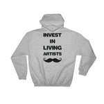 Invest In Living Artists™ Unisex Hooded Sweatshirt - With Black Print on Back